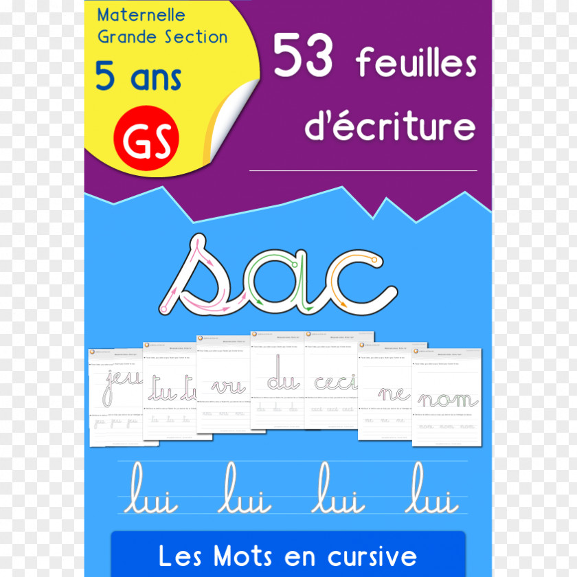 School École Maternelle Cursive Grande Section Pedagogy Writing PNG