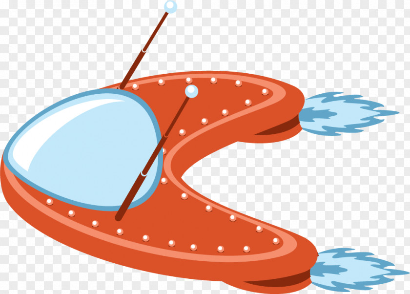 Vector Illustration Of Cartoon Spaceship Spacecraft Outer Space PNG