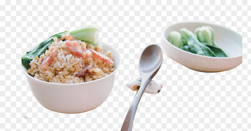 Bacon Rice Cooked Fried Pilaf Asian Cuisine PNG