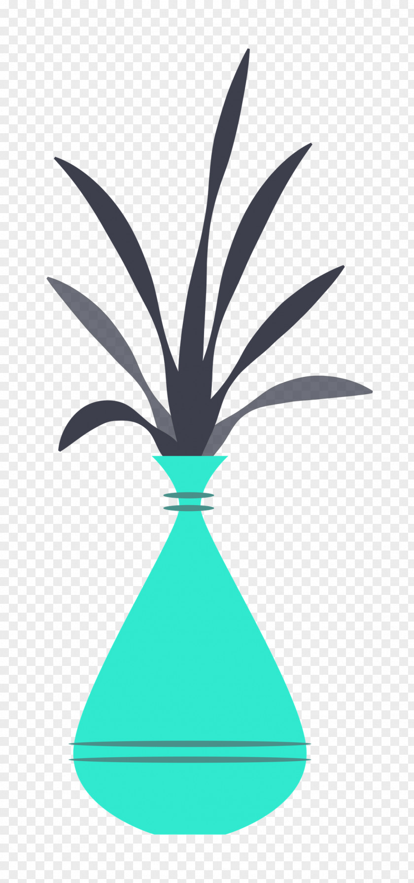 Leaf Green Line Teal Tree PNG