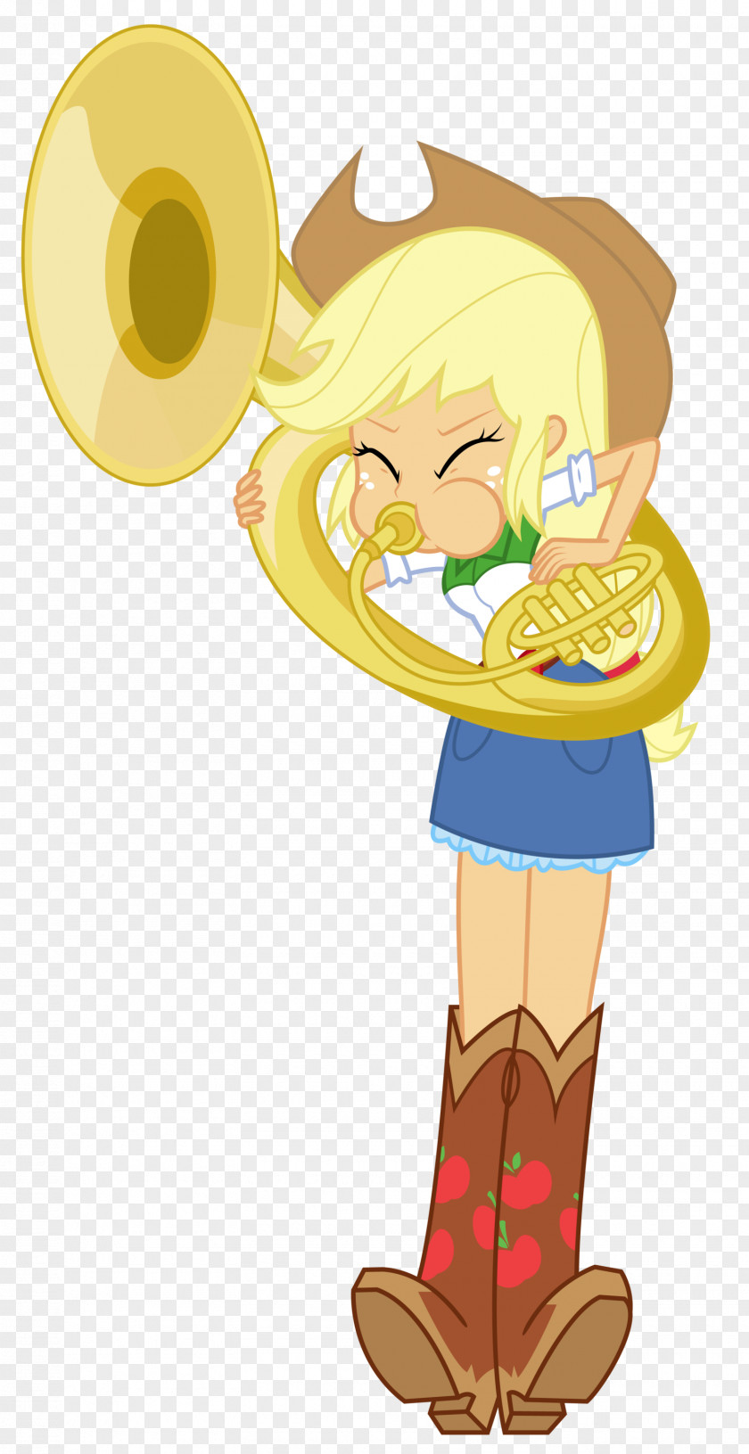 Cowboy Boot Applejack Pinkie Pie Art Tuba Sousaphone PNG