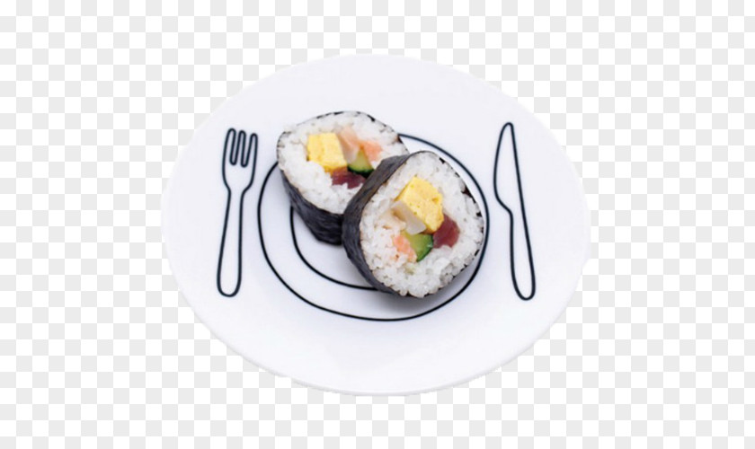 Sushi Japan Onigiri Knife Plate Food PNG