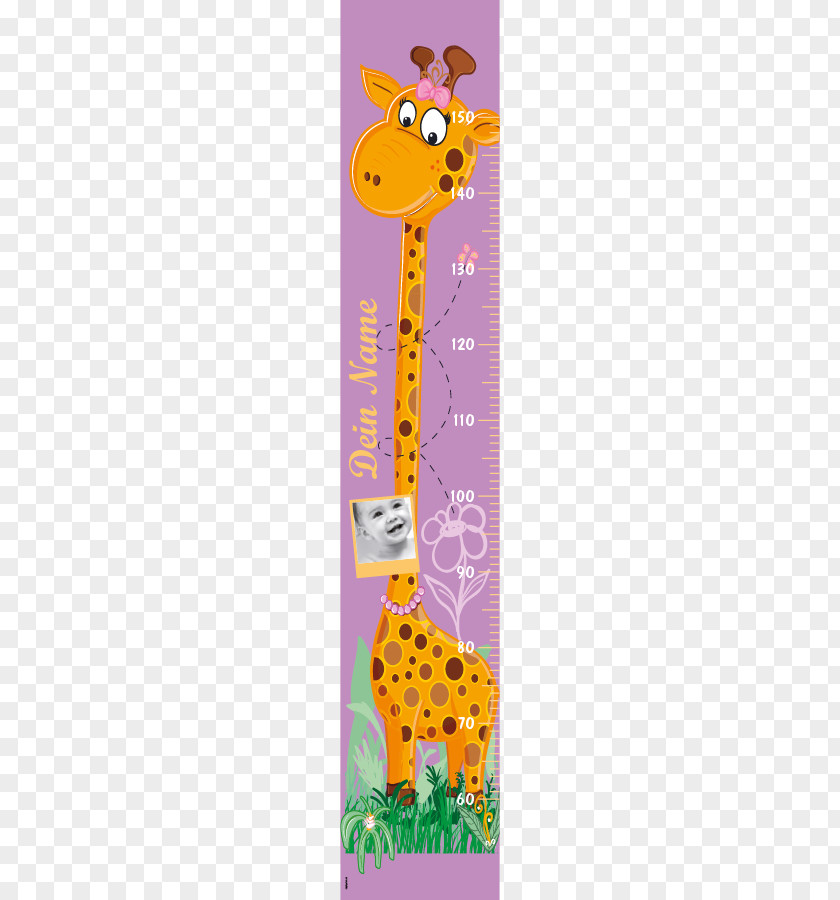 Watercolor Giraffe Cartoon Animal Font PNG