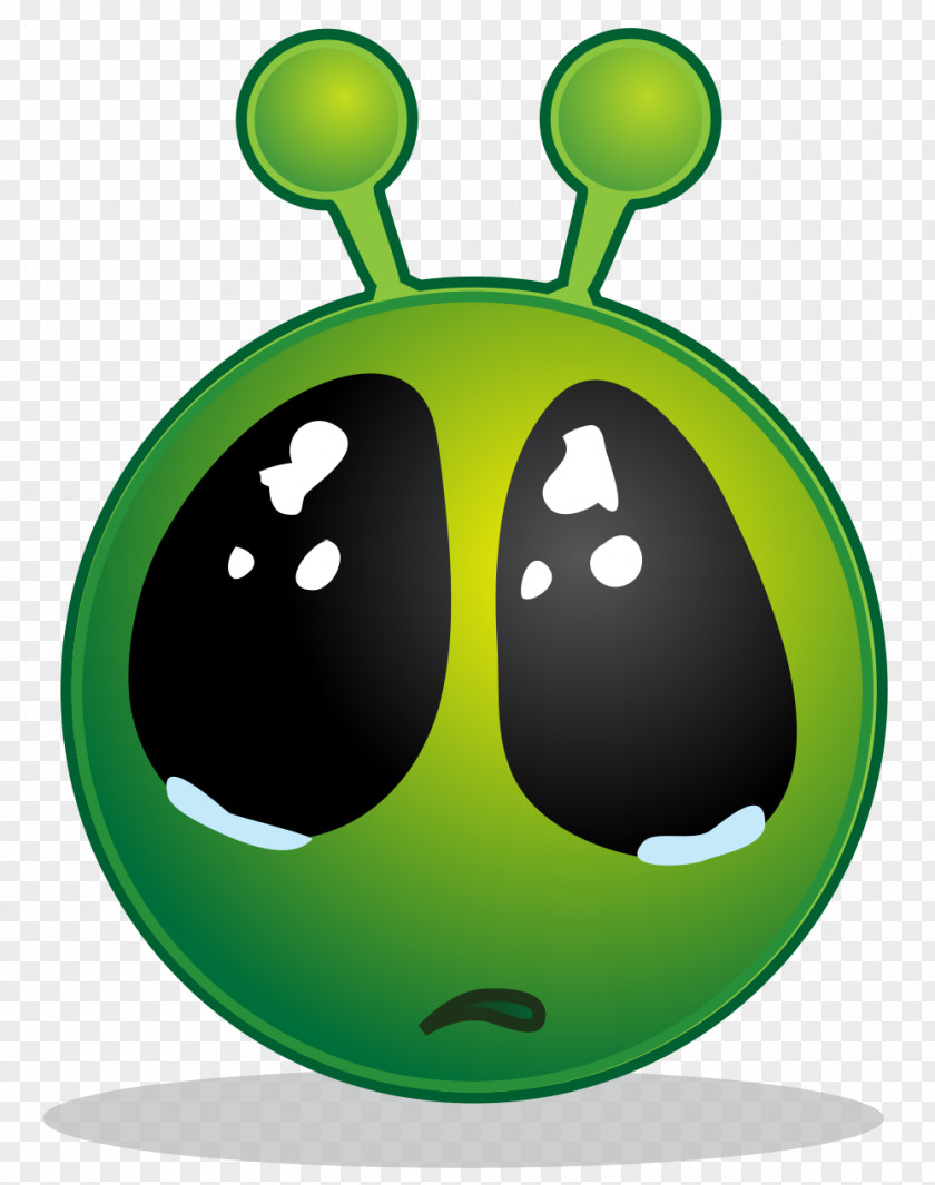 Big Sad Smiley Emoticon Alien Clip Art PNG