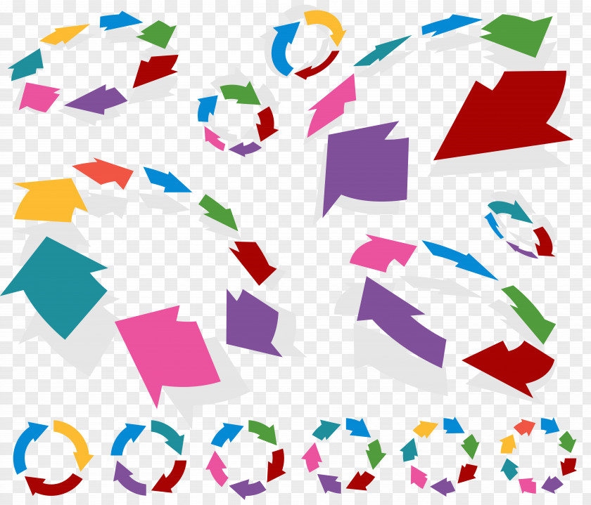 Circling Colored Arrows Arrow Icon PNG