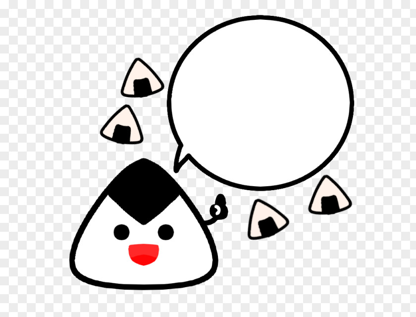 Fat Pig Speech Balloon Onigiri Cartoon Clip Art PNG