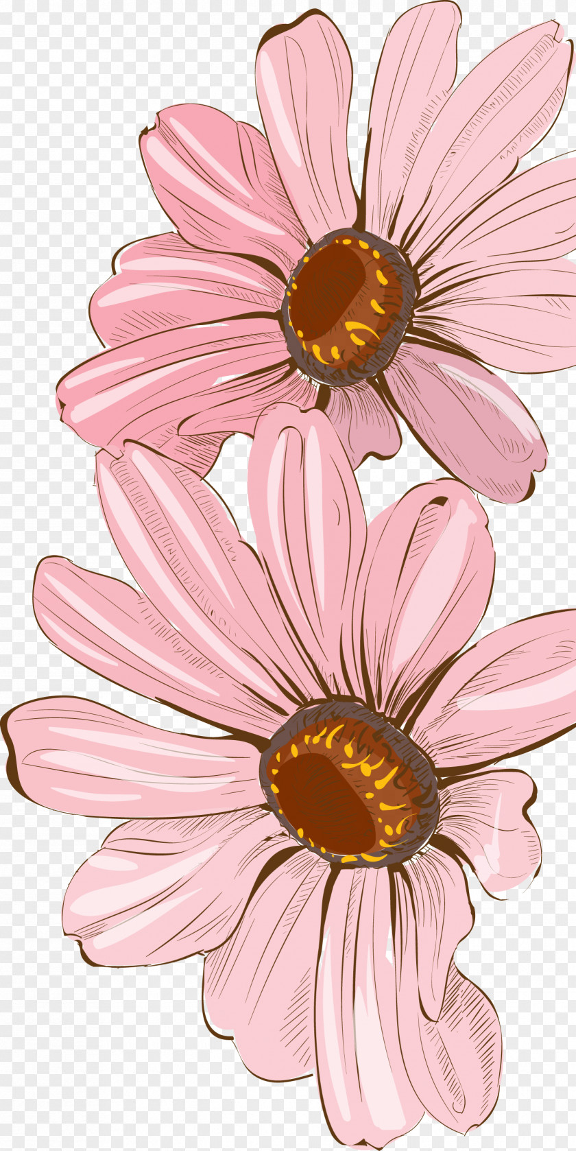Fresh Watercolor Painted Floral Decoration Drawing Painting Design PNG