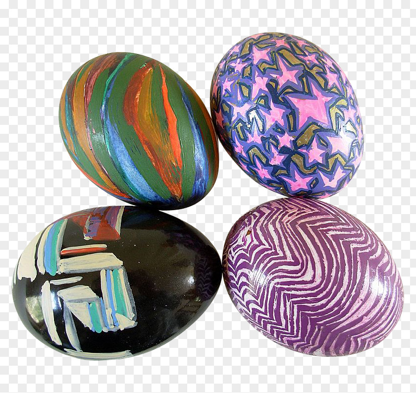 Hand-painted Easter Egg Bead PNG