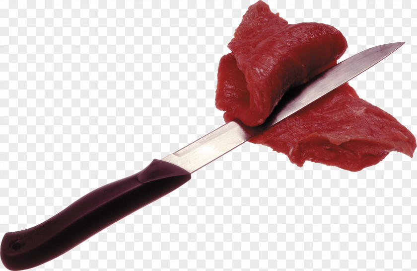 Meat And Knife Picture PNG