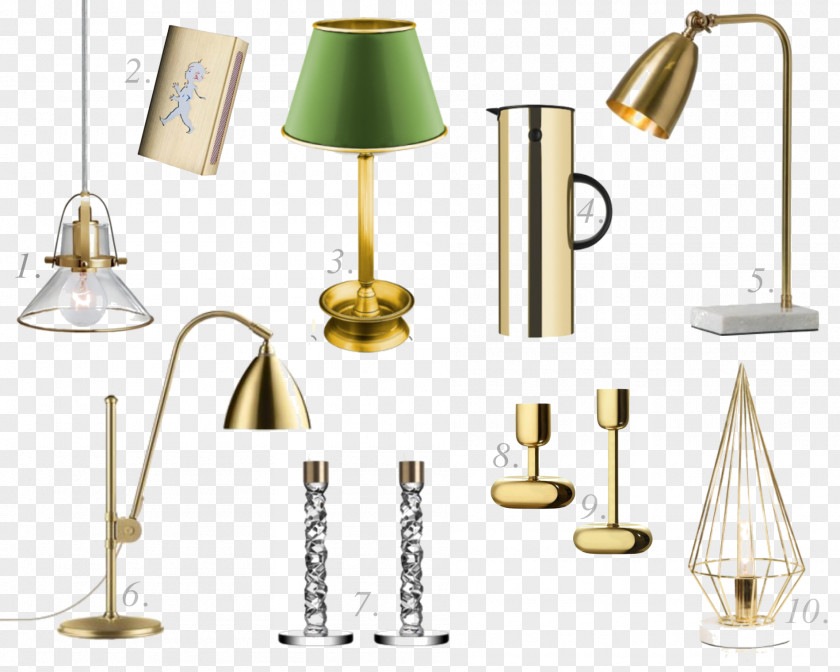 Brass Lamp Lighting Light Fixture PNG