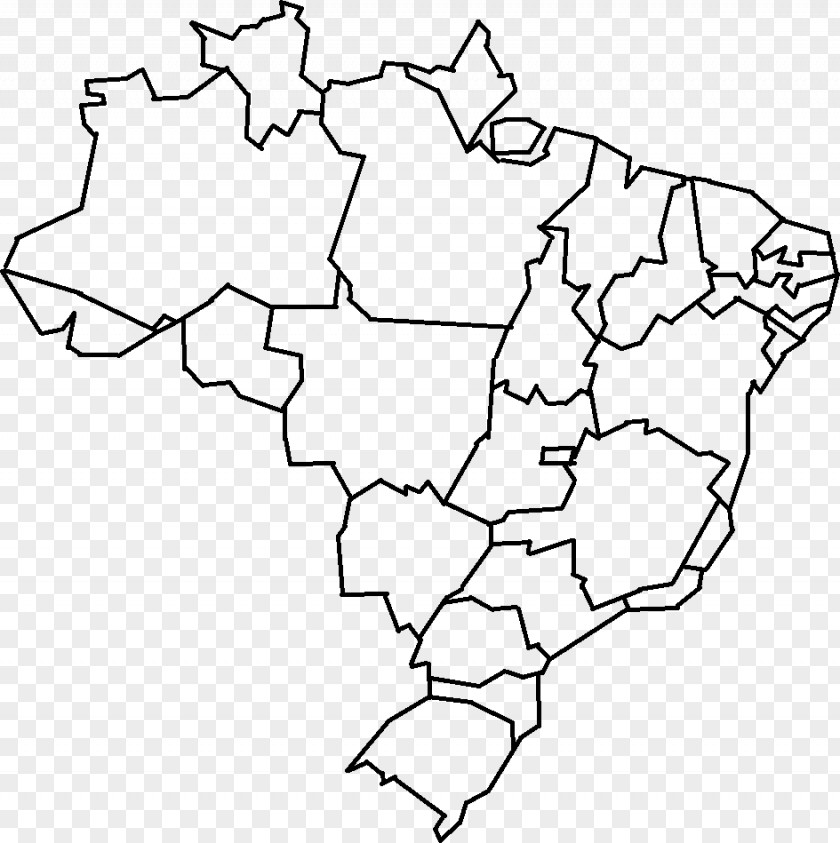 Map Brazil Mapa Polityczna World Blank PNG