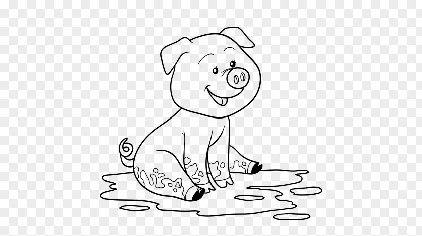 Mud Splash Coloring Book Drawing Domestic Pig PNG