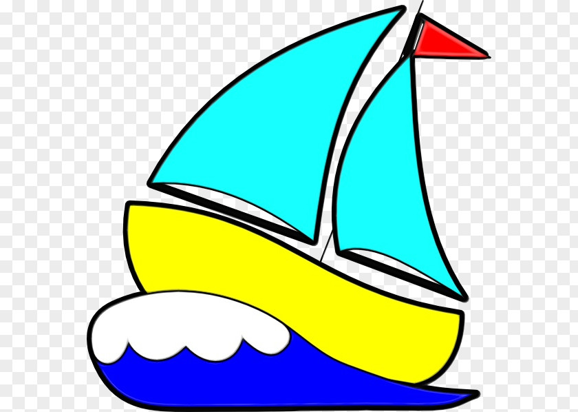 Sailing Mast Watercolor Drawing PNG