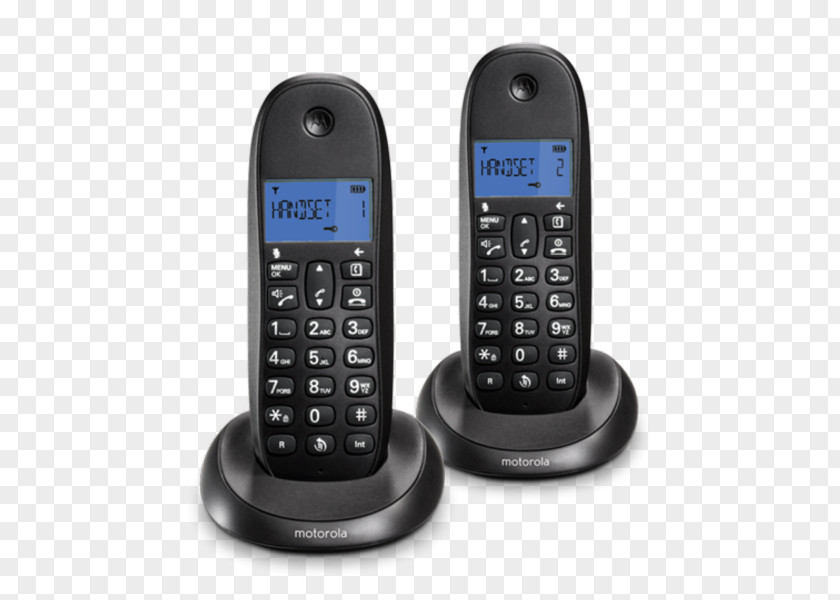 Cordless Telephone Digital Enhanced Telecommunications Wireless Phone Motorola C1001 Dect C1002lb Lite Duo Plus PNG