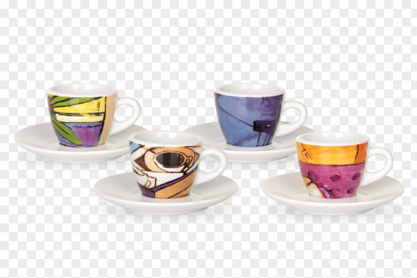 Cup Coffee Espresso Saucer Porcelain PNG