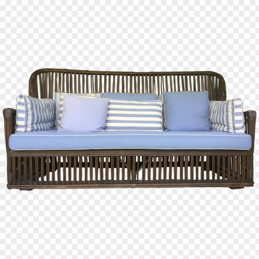 Green Rattan Couch Furniture Table Sofa Bed Wicker PNG