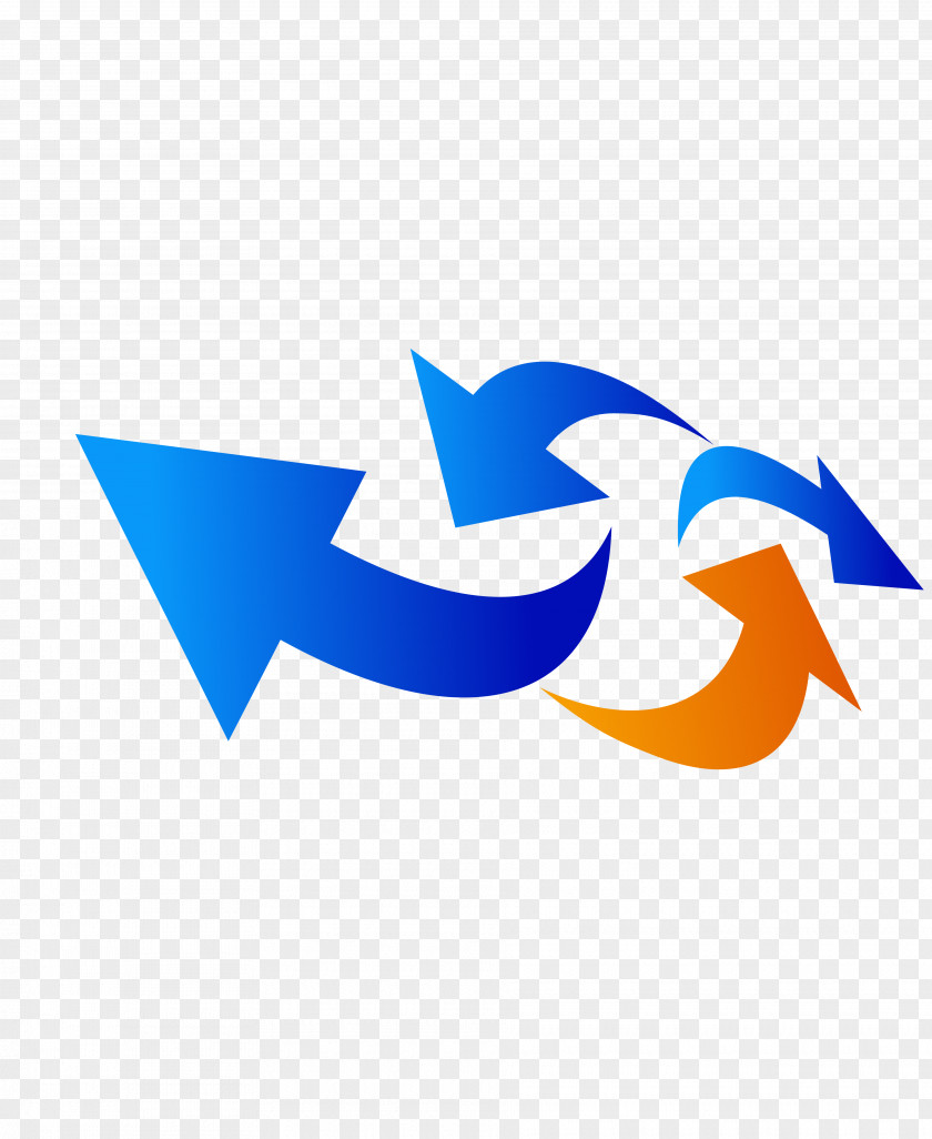 Vector Two Color Cycle Arrow Picture PNG