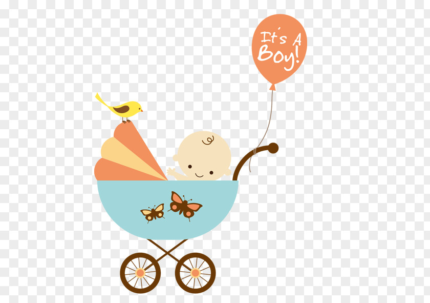 Baby Cart Infant Childbirth Shower PNG