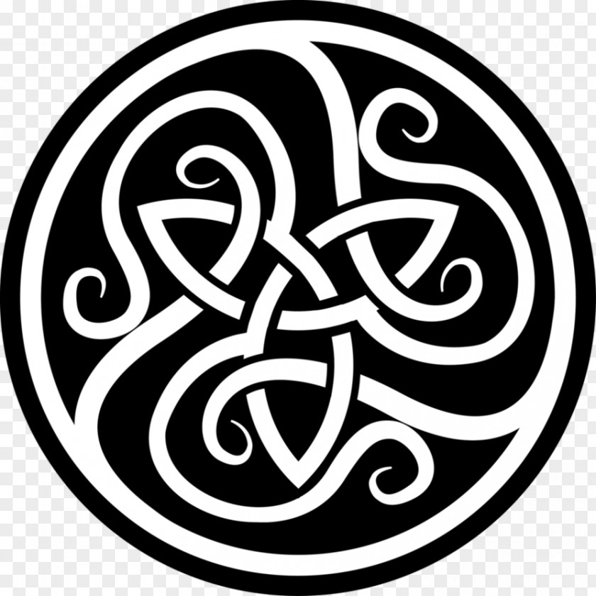 Celtic Circle Tattoo PNG Tattoo, white and black decor clipart PNG