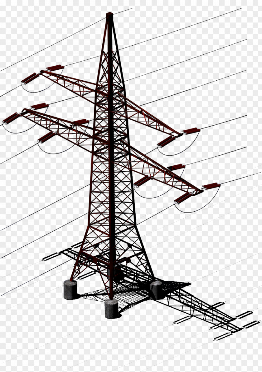 Line Electricity Transmission Tower Public Utility PNG