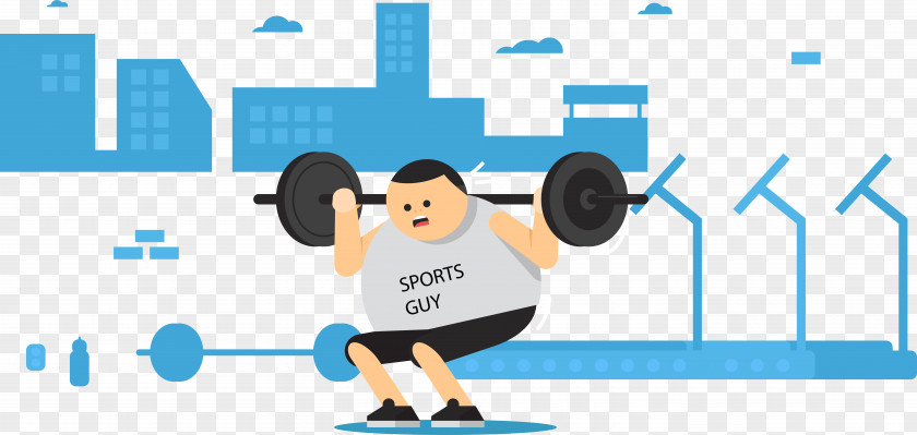 Vector Little Man Weightlifting Olympic Physical Fitness PNG