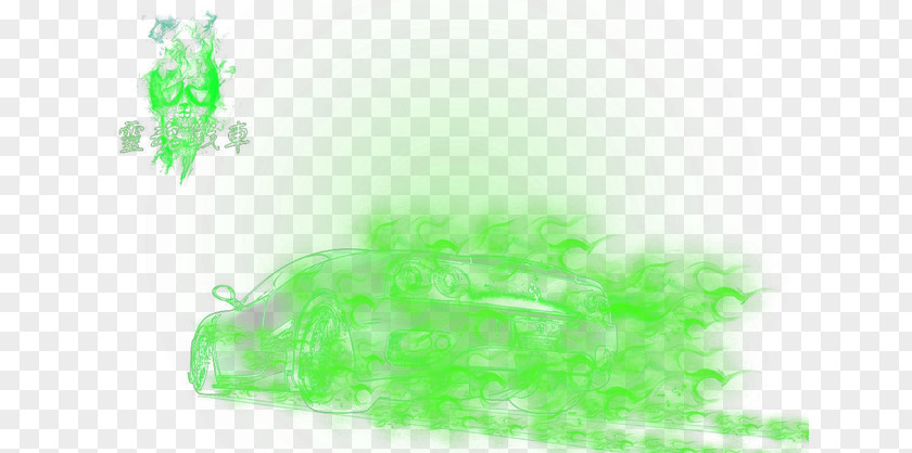 Bright Automotive Green Pattern PNG