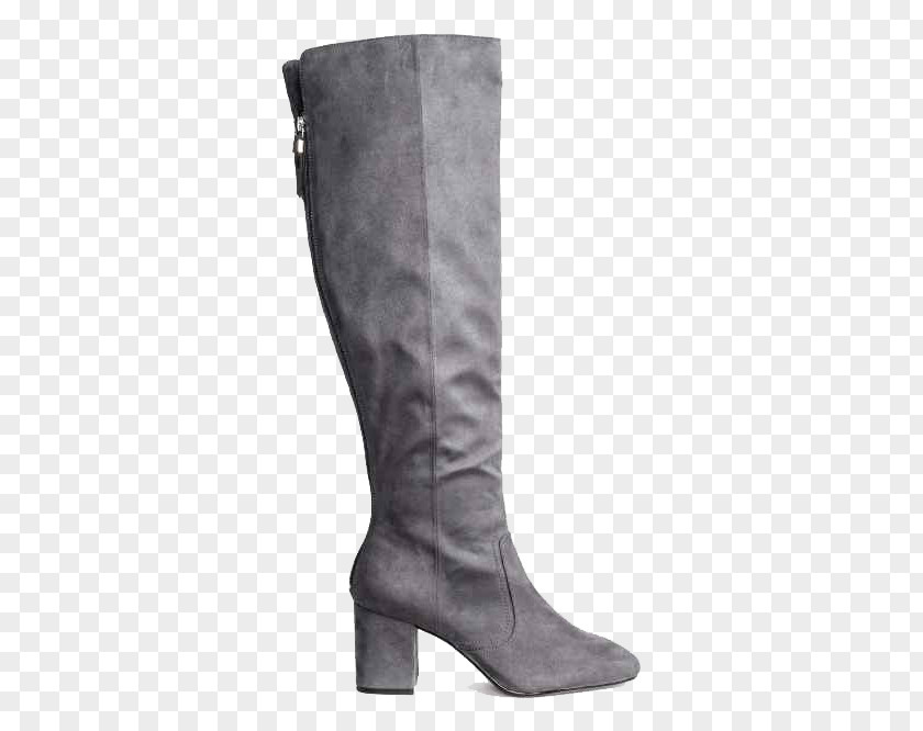 Gray Boots Riding Boot Shoe H&M Suede PNG