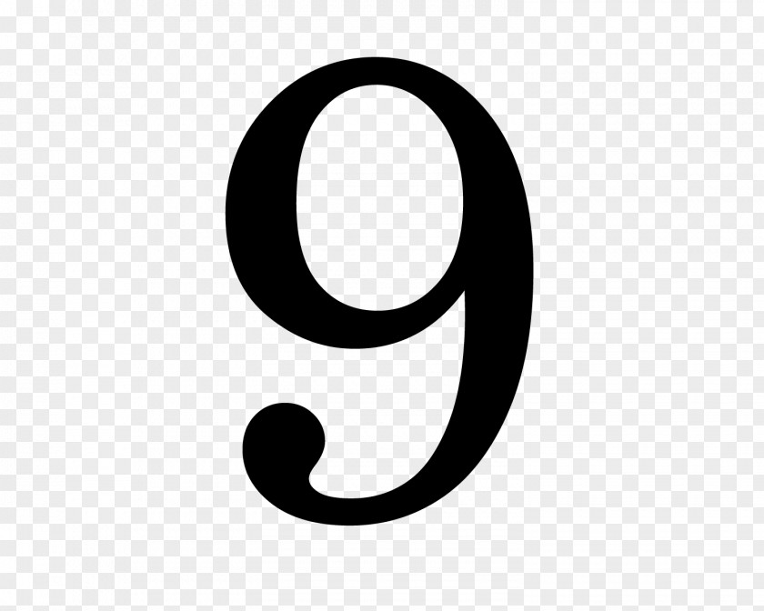 Number 9 Brand Logo Black And White PNG