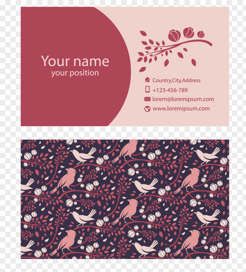 Pattern Cards Business Card Illustration PNG