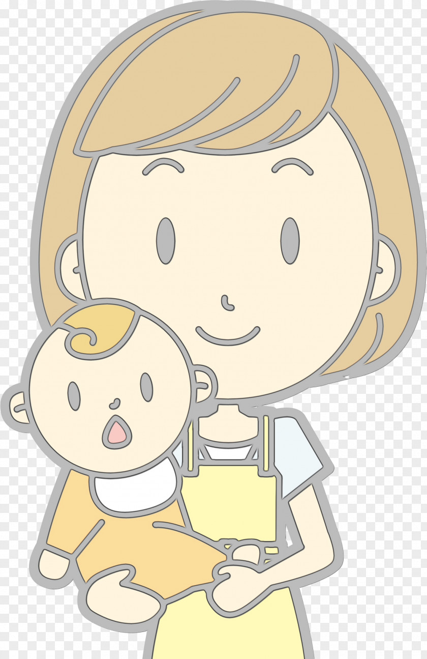 Pleased Smile Mother Child Drawing Woman Infant PNG