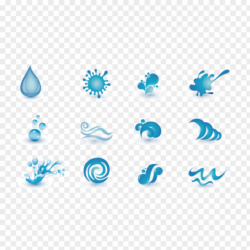 Creative Material Spray Droplets Water Drop Icon PNG