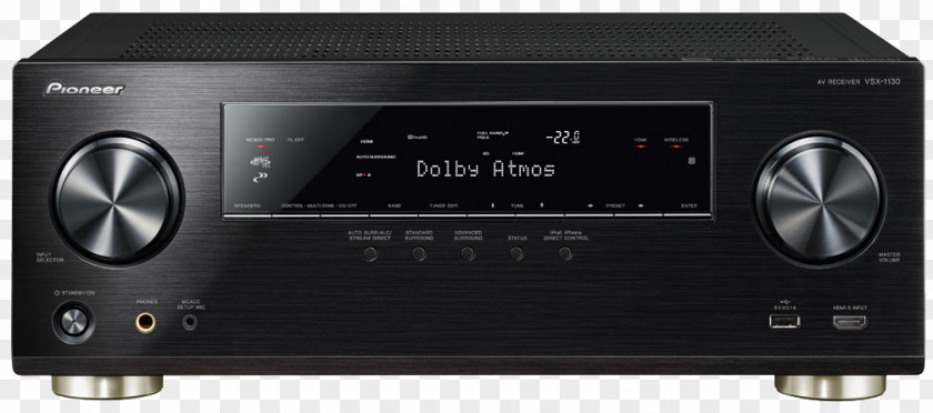 Dolby Truehd AV Receiver Pioneer VSX-532 5.1 Surround Sound Corporation PNG
