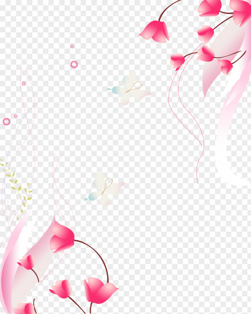 Pink Elegant Wardrobe Door Pattern PNG