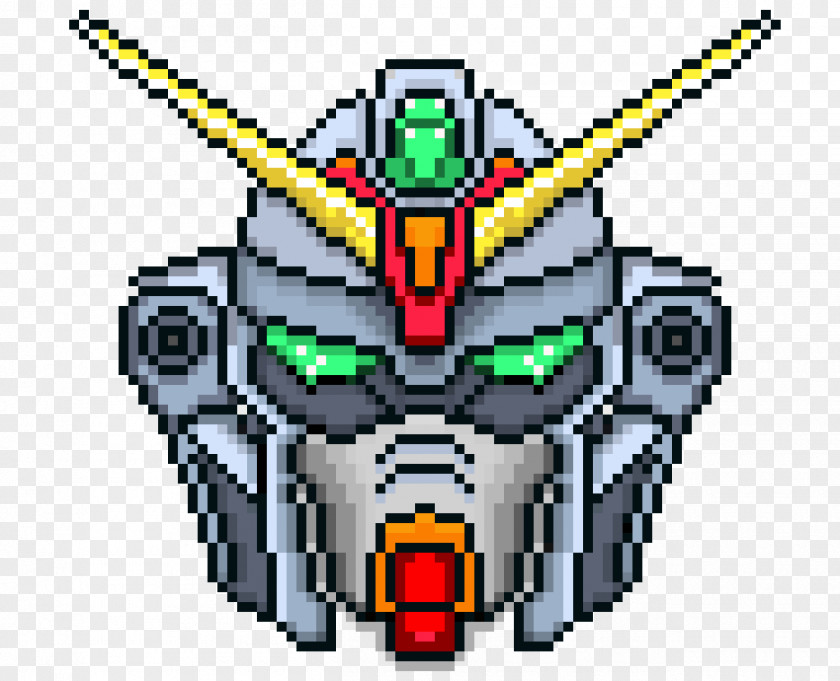 Unicorn Head Pixel Art Steve Harrington Gundam PNG