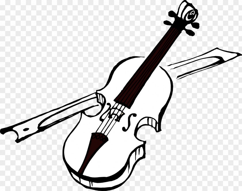 Violin Black And White Clip Art PNG