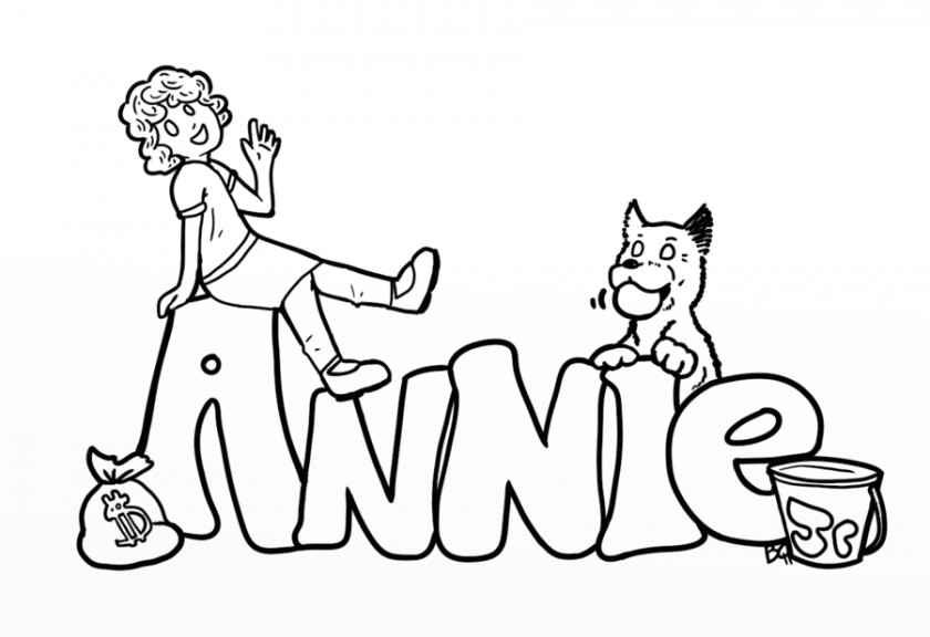 Annie Logo Cliparts Little Orphan Coloring Book Clip Art PNG