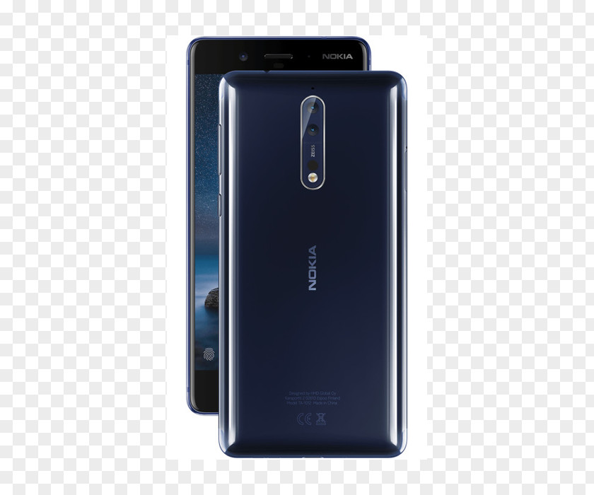 Steel Dual SIMSmartphone Nokia 8 64GB 4G LTE Tempered Blue (TA-1052) Unlocked SIM-free Smartphone PNG