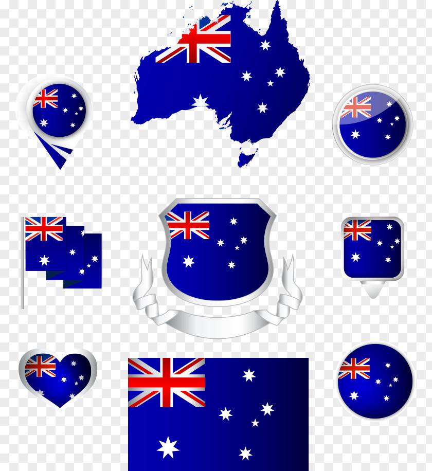 Vector Map And Flag Of Australia National Coat Arms PNG