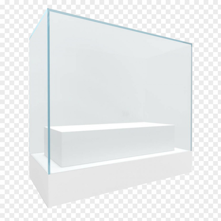 Hand Painted Transparent Glass Stand Cover Shelf Rectangle PNG