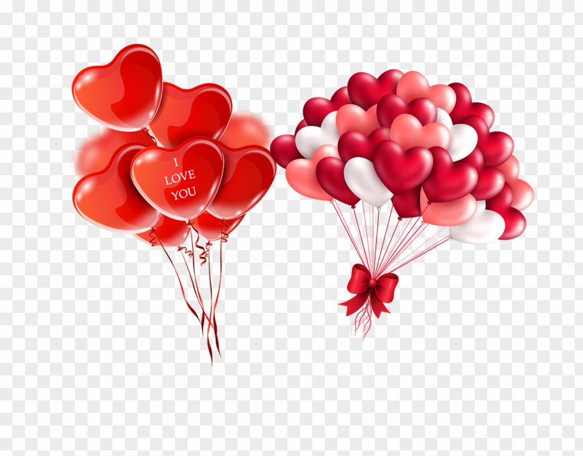 Balloons Float Heart Valentines Day Balloon Red PNG
