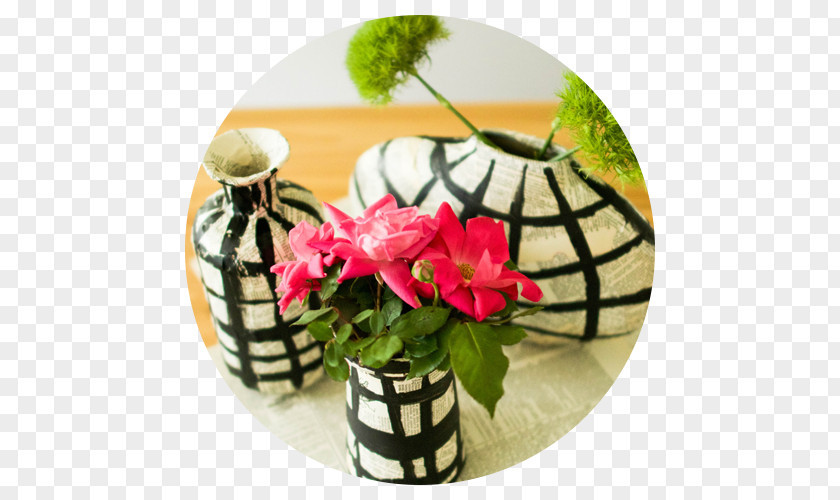 Diy Decoupage Vases Floral Design Vase Cut Flowers Do It Yourself PNG