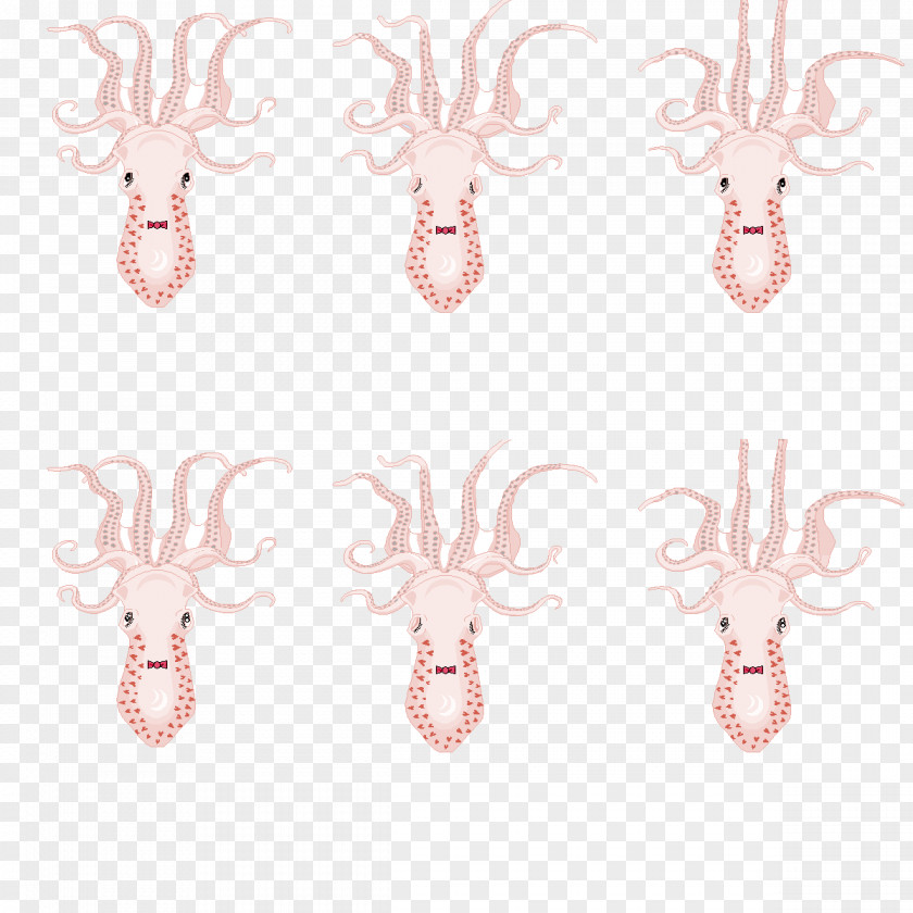 Reindeer Antler Pink M RTV Font PNG