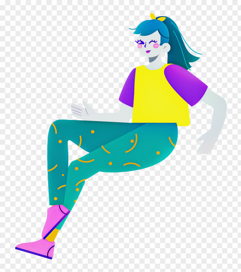 Sitting Girl Lady PNG