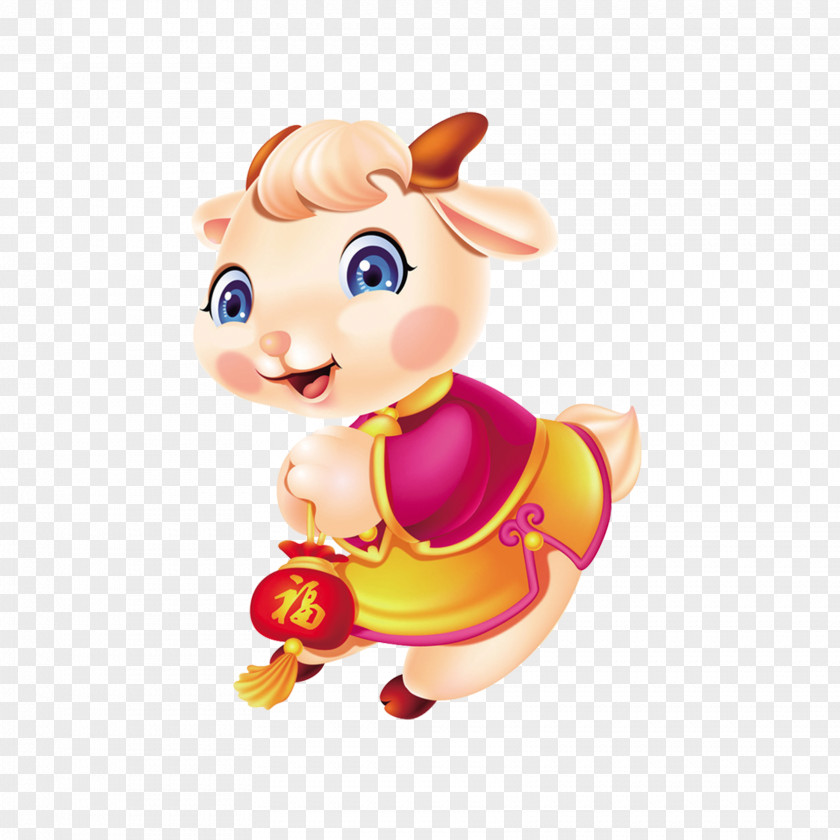 Cartoon Goat Sheep U7f8a Chinese Zodiac New Year PNG