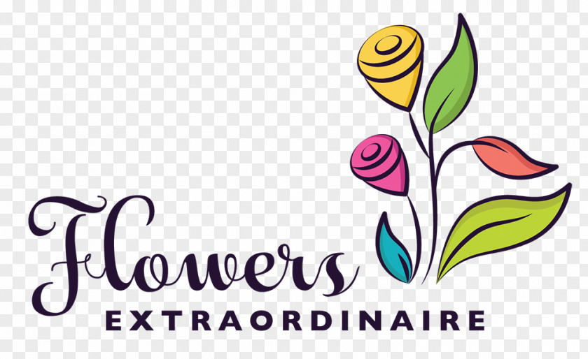 Flower Flowers Extraordinaire Logo Floristry Floral Design PNG