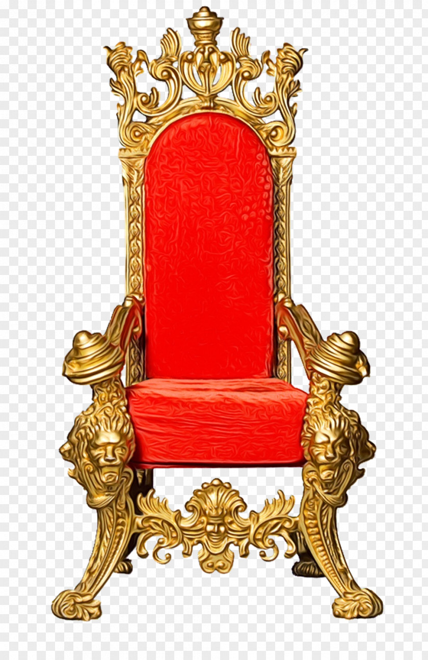 Metal Brass Chair Furniture Throne Antique PNG