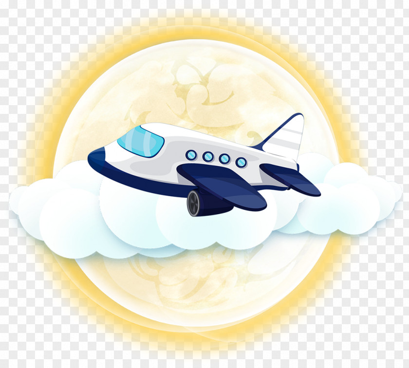 Cartoon Airplane Aircraft Flight PNG