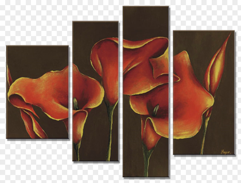 30x70 Painting Modern Art Flower Still Life PNG