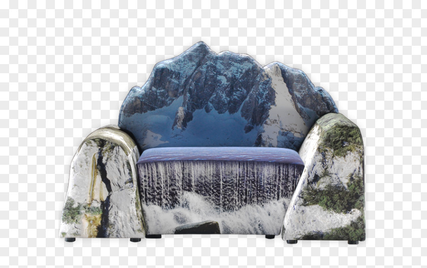 Mountain Waterfalls Couch Chair Architect Industrial Design PNG