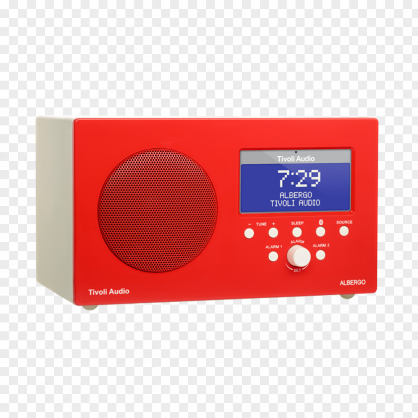 Radio DAB+ Alarm Clock Tivoli Audio Albergo+ AUX, Bluetooth, DAB+, FM Graphite Model One Broadcasting PNG